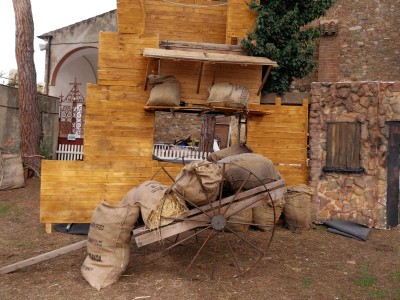 Reaprofitament de sacs pel pessebre vivent de Corró d'Avall!